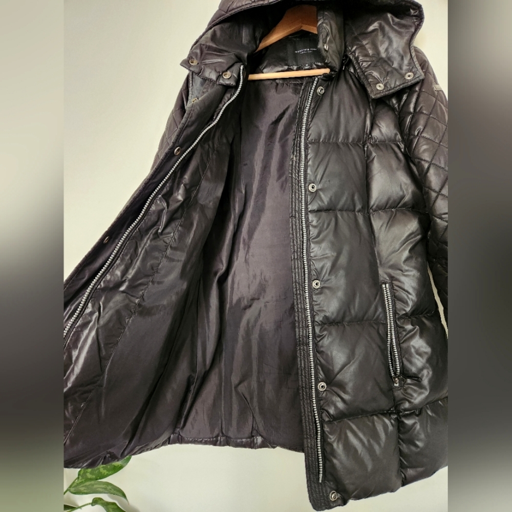 Andrew Marc Black Down Puffer Jacket  Coat - Picture 4 of 16